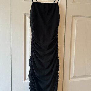 Black Mesh Formal Dress